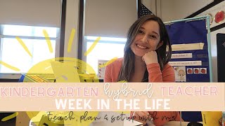 FIRST WEEK OF HYBRID TEACHING| kindergarten classroom setup, watch me teach & activity ideas