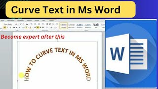 How to Write Curve Text in MS Word | How to curve text in Microsoft Word | Full Course MS Word