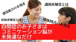 自閉症のお子さまはコミニケーション脳が未発達なだけ