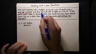 Modeling Word Problems with Linear Equations