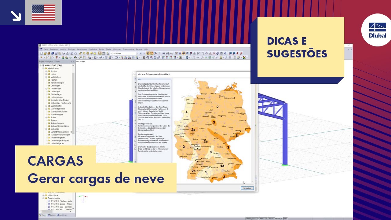 Como é que posso determinar cargas em determinadas coordenadas geográficas  no serviço online Mapas de carga de neve, velocidade do vento e carga  sísmica?