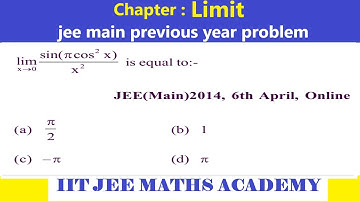 LIMIT JEE MAIN 2014 6 APRIL ONLINE BY RS SIR  | LIMIT JEE MAIN PREVIOUS YEAR SOLTION