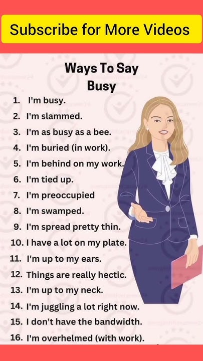 How To Say Busy english englishvocab englishlearning how-to-say-busy-english-englishvocab-englishlearning