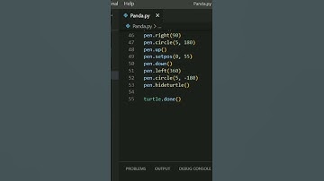 Draw a Panda using Turtle Python😲🔥| Python #shorts #coding