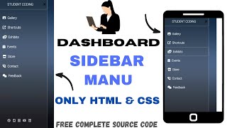 How to Design a Sidebar Menu | Sidebar Menu using CSS & HTML tutorial #css #html #webdevelopment