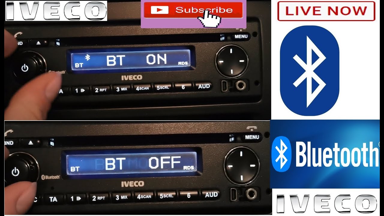 How to start bluetooth on Iveco OFF - YouTube