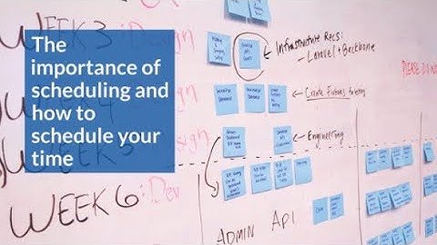 The importance of scheduling and how to schedule your time