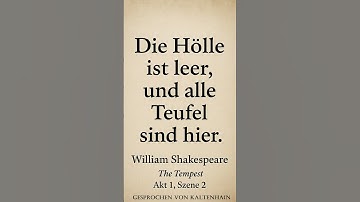 Hell is empty, ...  - William Shakespeare - Die Hölle ist leer, ...  #zitate #shakespeare #lyrik