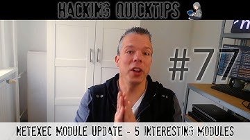 Hacking QuickTip 77 - NetExec Module Update - 5 Interesting Modules