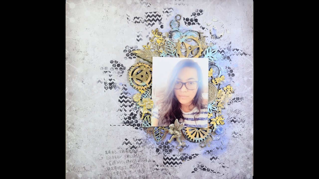 Mixed Media Layout Tutorial (Ustream Live Time Lapse) - YouTube