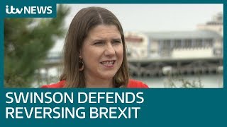 Jo Swinson Defends New Lib Dem Policy Of Revoking Article 50 Itv News