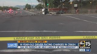 14-year-old driver facing charges in Phoenix crash