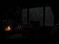 🌙 Gemütliche Hüttennacht 🌧️ Regen & Kaminfeuer ASMR | Tief Entspannen & Schnell Einschlafen 😴
