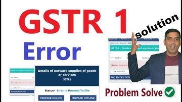 GSTR - 1 error solution this video in Hindi