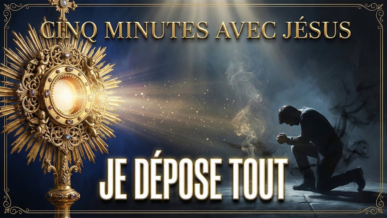 Cinq minutes avec Jésus au Saint-Sacrement : Je dépose tout ici 🎒