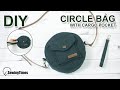 DIY Stylish Circle Bag | 라운드 클러치백 | Free sewing pattern - Round Purse with cargo pocket #sewingtimes