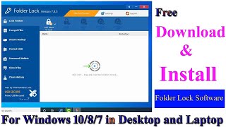 How to download and Install folder lock software for free ll folder lock software for windows 10/8/7