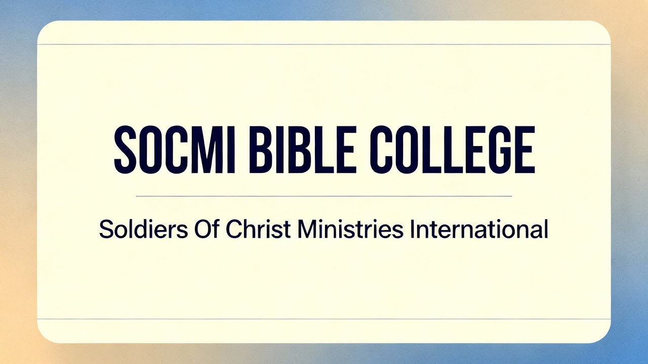 SOCMI Bible College - Lesson 241 | Bro. Yona Babu | 30th Nov 2025 | 