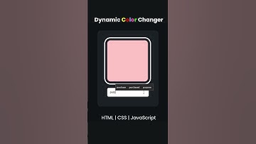 Dynamic Color Changer in JavaScript 🔥 #shorts #javascriptproject