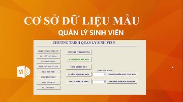 Quản lý sinh viên bằng Access - P1