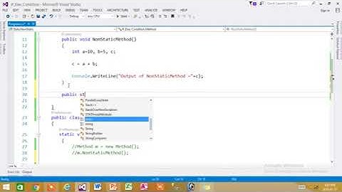 C#  Static & Non Static Method in Hindi