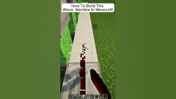 ✔️How To Build❓ This Wave Machine In Minecraft!✨✨ #shorts  #short  #minecraft