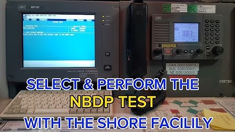 How to select and Perform the NBDP test with shore