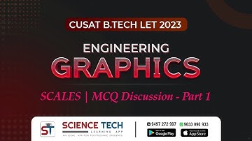 CUSAT B.TECH LET 2023 ENGINEERING GRAPHICS I SCALES I MCQ I PART 1