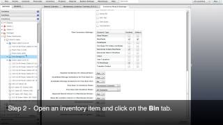 Set Warehouse Storage / Bin Locations