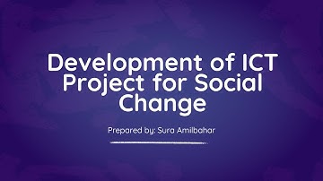 2022-05-25 ETECH: Development of an ICT Project for Social Change