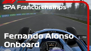 F1 2021 Fernando Alonso Onboard SPA - Realistic TV Camera