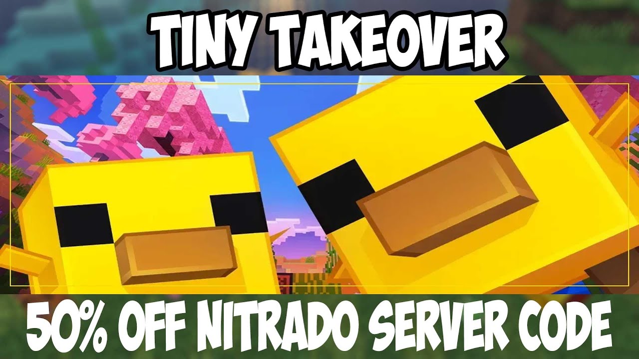 Mine Craft Tiny Takeover 50% off servers with Nitrado #trending