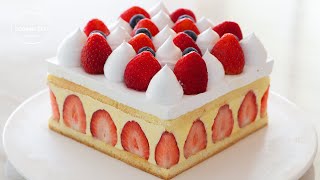(딸기 케이크 끝판왕) 환상적인 맛 ♡ 프레지에 케이크 만들기, fraisier cake recipe 홈베이킹, ASMR, 쿠킹씨 cooking see