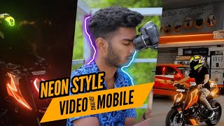 Neon video editing in mobile | bike neon light video edit @PhotographyTamizha