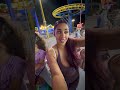 Daughter begs mom to get on horse ride and she gets dizzy #shorts