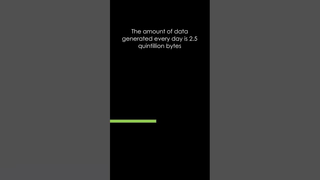 The amount of data generated every day is 2 5 quintillion bytes youtube