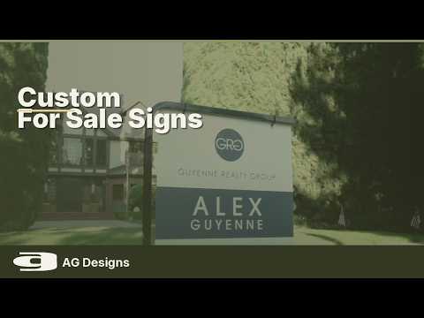 Custom Real Estate For Sale Signs | Aluminum + 3M Wrap That Won't Warp | AG Designs