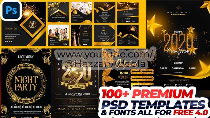 Premium PSD  Music show studio live premiere  template banner