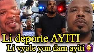 TIKTOKÈ SA DEPÒTE AYITI🙆‍♀️LI VYOLE YON FANM,LAPOLIS METEL ANBA KÒD,LI REGRET LI KITE USA😳ZEN PETE 
