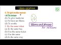 Idioms and Phrases 6- ,for all competitive advance English academy by Deepak KR #SSC #MTS #Navy army