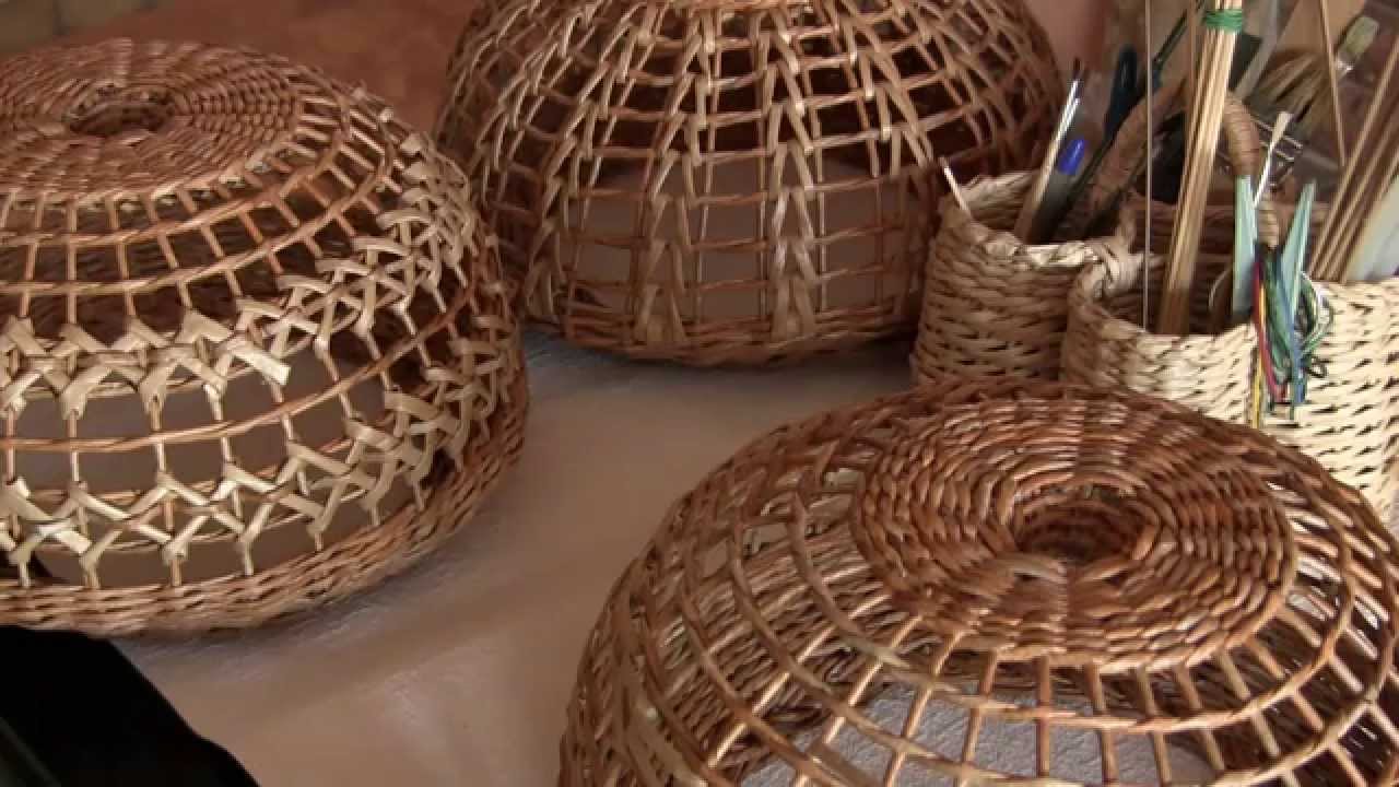 Como se teje una pantalla calada para la lampara. Parte 2.