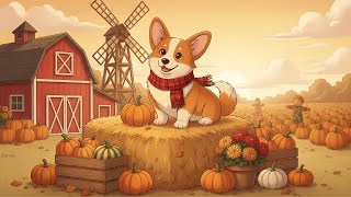 Cozy Autumn Pumpkin Patch with Corgi 🐾 | Lo-Fi Beats for Relaxing, Studying & Fall Vibes 🍂