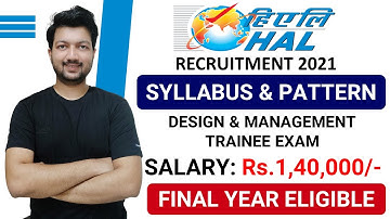 HAL Recruitment 2021 Exam Syllabus & Pattern (Design & Management Trainee DT & MT) Job Updates 2021