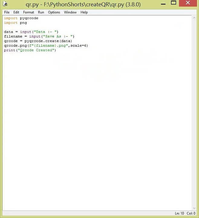 Create QR Code Using Python - YouTube
