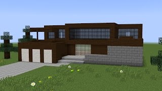 Minecraft - How to build a modern house 6
