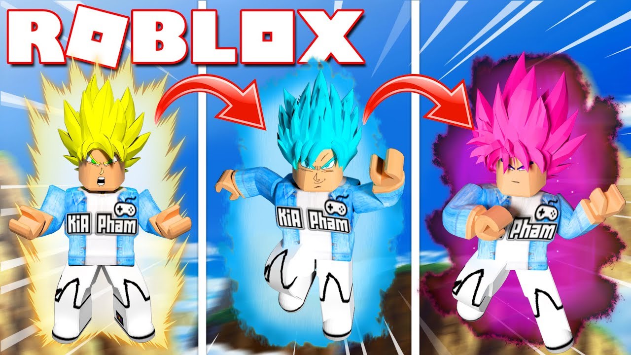 Roblox Nếu Kia Biến Thanh Super Saiyan Hồng Saiyan Simulator Kia Phạm Youtube - kia pham roblox goku face