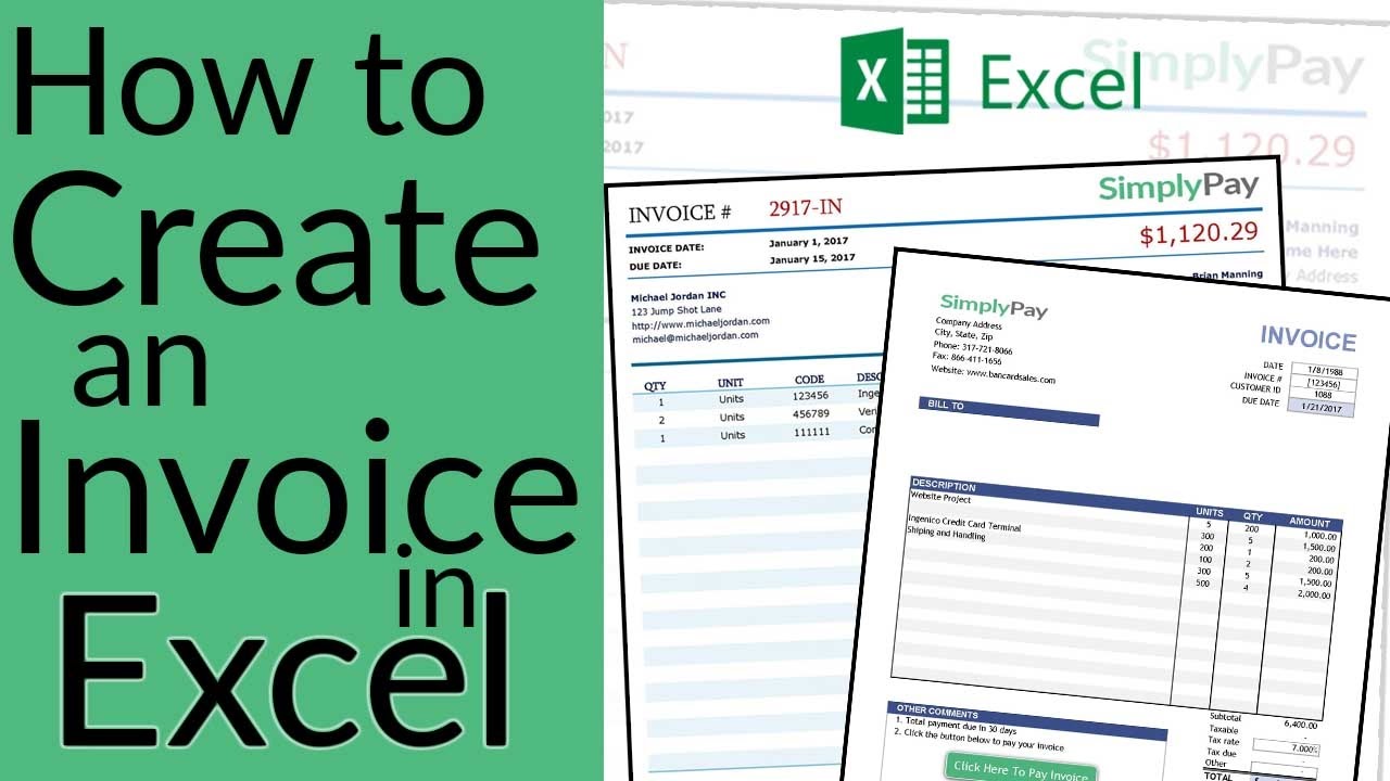 How To Create An Invoice In Excel Free Invoice Template Download Youtube