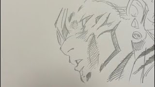 【呪術廻戦】♯418 両面宿儺一発描き【Jujutsu Kaisen drawing with a pencil】