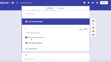 Spelling Tests with Google Forms