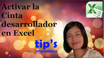 Activar cinta Desarrollador en Excel 2010 y 2013